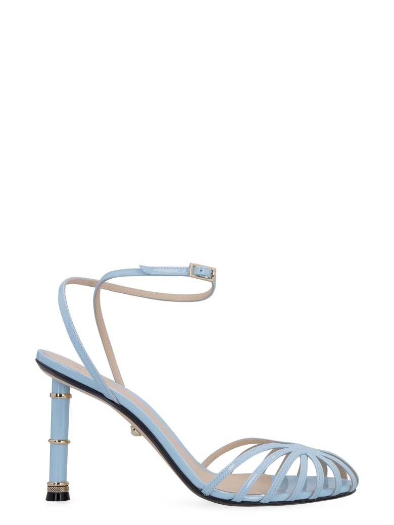 Alevì Denise Patent Leather Sandals - Blue