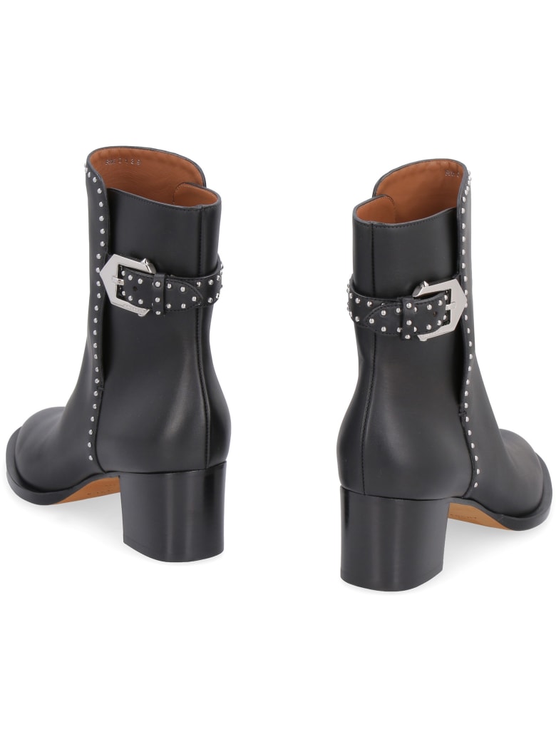 givenchy elegant studded leather ankle boots