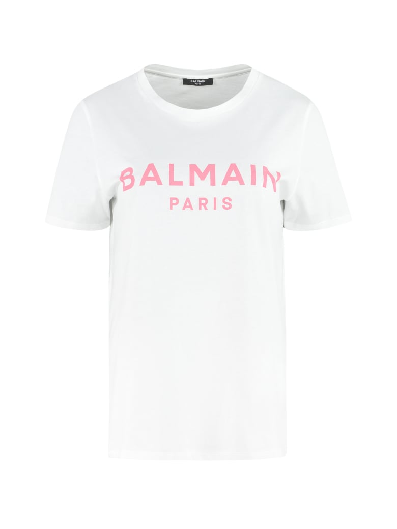 Balmain Cotton Crew-neck T-shirt - White