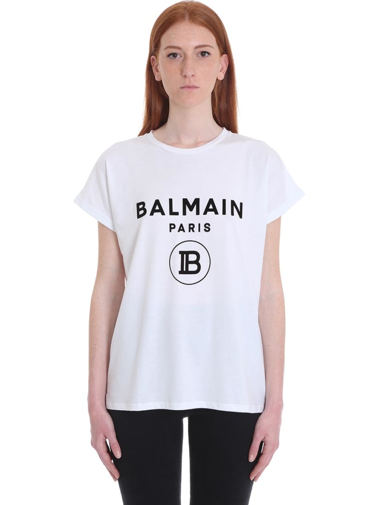 Balmain Balmain T-shirt In White Cotton - white - 10992977 | italist