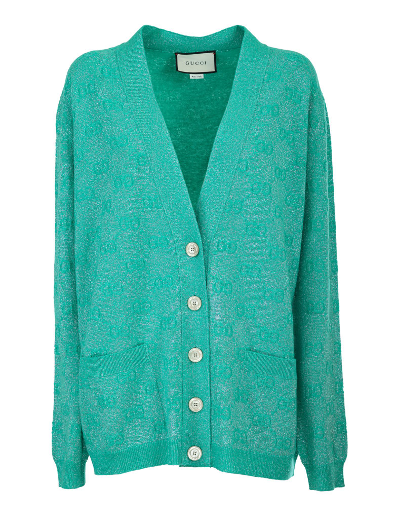 gucci green cardigan