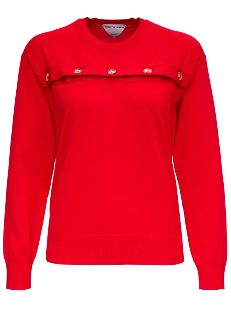 Bottega Veneta Red Merino Wool Sweater - Red