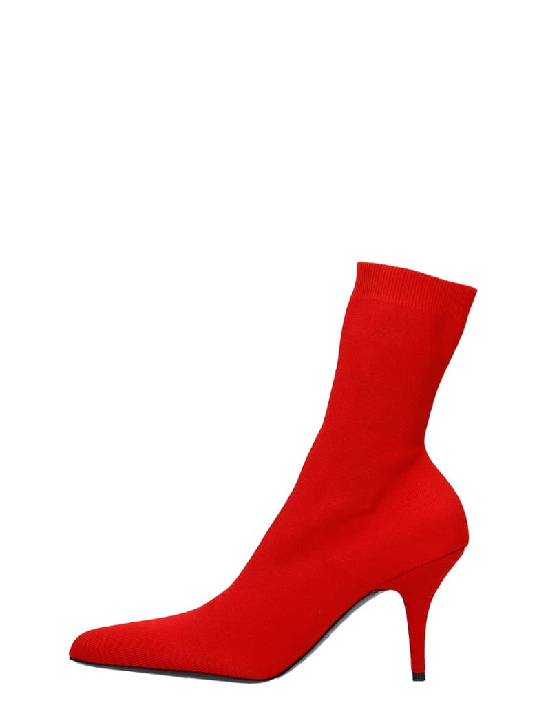 balenciaga boots red