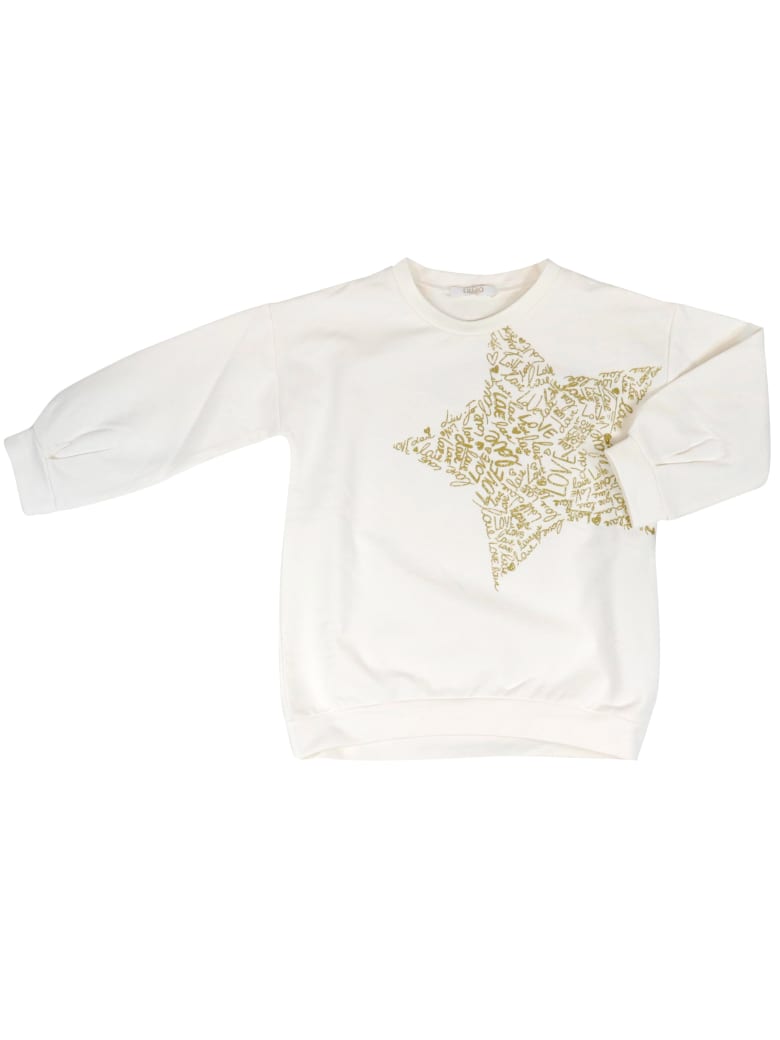 Liu-Jo Cotton Sweatshirt - WHITE