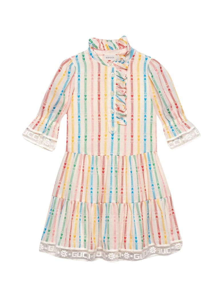 Gucci Striped Dress - Bianco