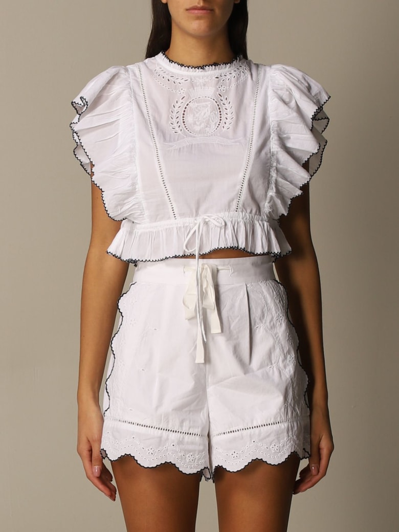 Hilfiger Denim Hilfiger Collection Top Hcw Cutwork & Embroidery Blouse - White