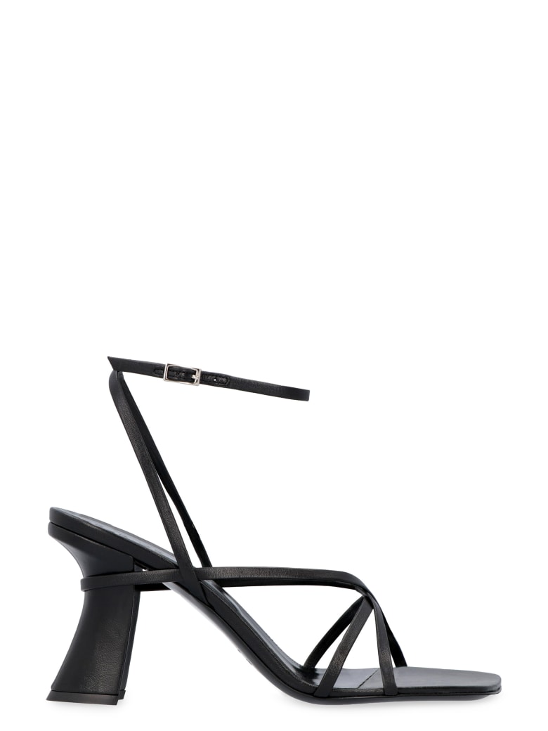 BY FAR Kersti Leather Sandals - black