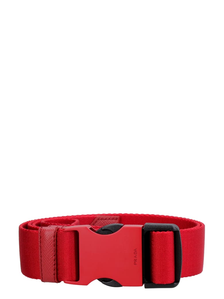 Prada Fabric Belt - red