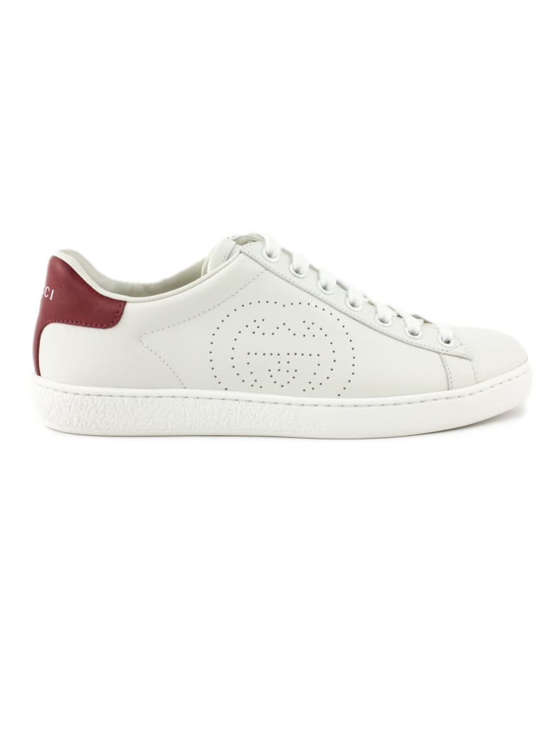 Gucci White Leather Ace Sneakers - Bianco