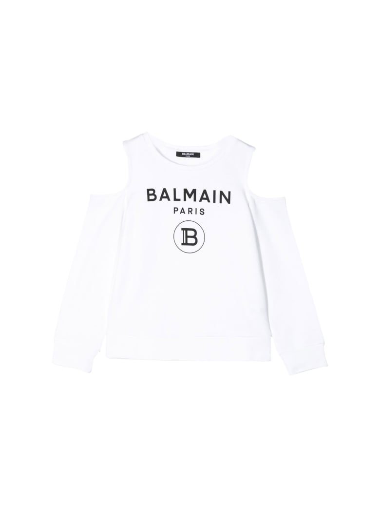 Balmain Kids Sweatshirt With Print - Bianco