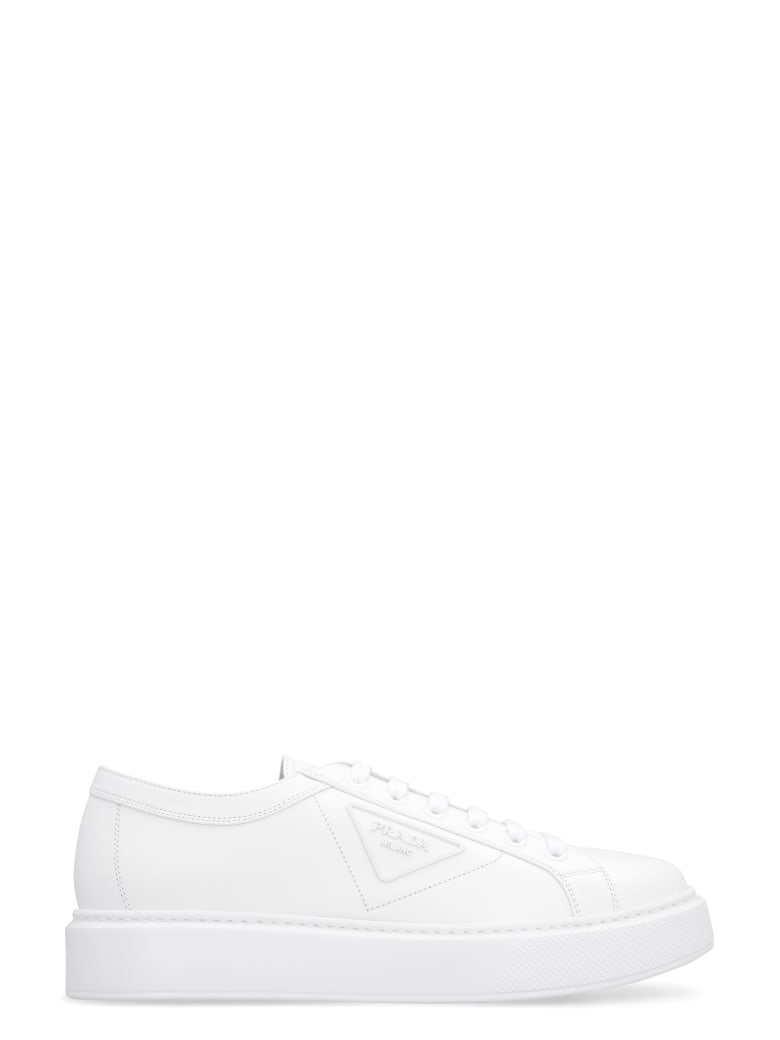 Prada Leather Low-top Sneakers - White