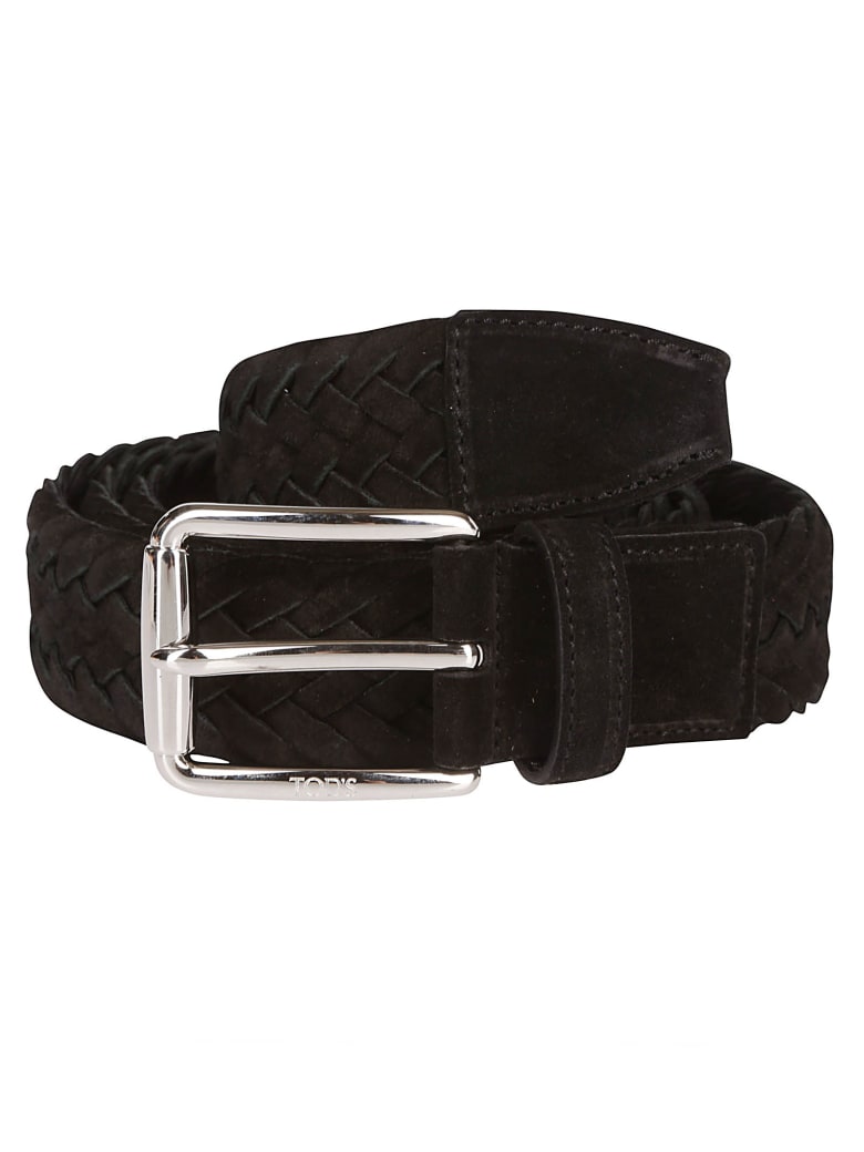Tod's Black Suede Belt - Black