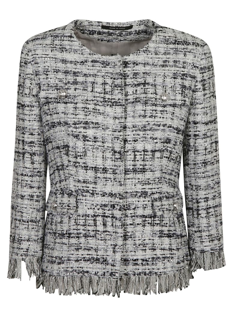 Tagliatore Classic Tweed Jacket - White/Black