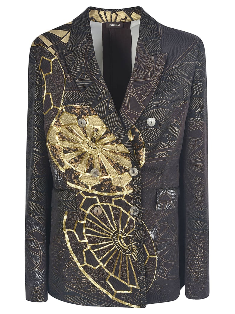 Ibrigu All-over Print Double-breasted Blazer - Fantasy