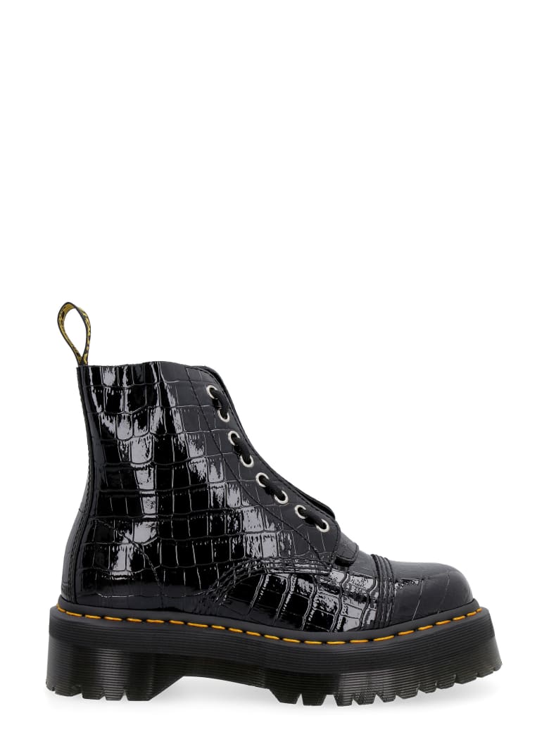 Dr. Martens Sinclair Hi Max Pebbled Leather Boots - black