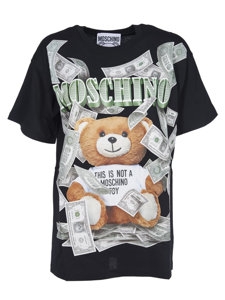 moschino t shirt teddy bear black