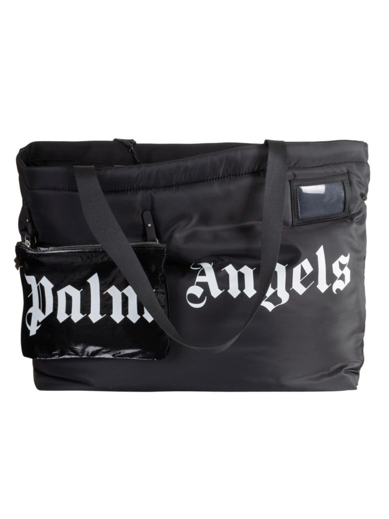 Palm Angels Horizontal Logo Shopper Bag - Blackwhite