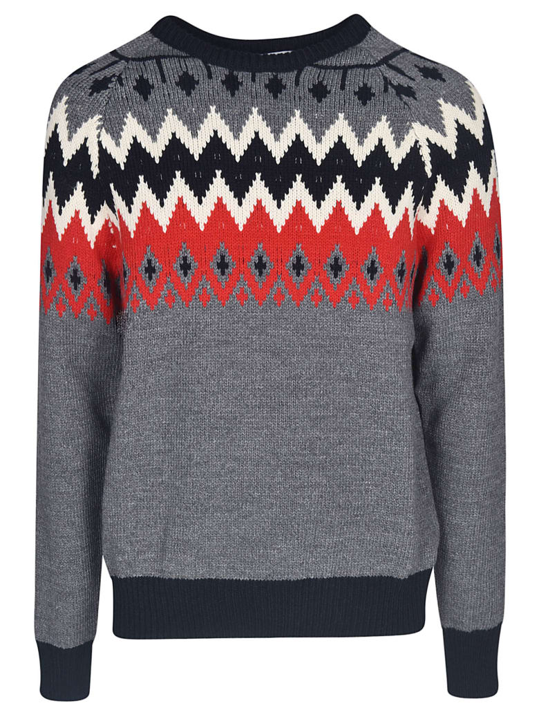 MSGM Round Neck Sweater - Grigio