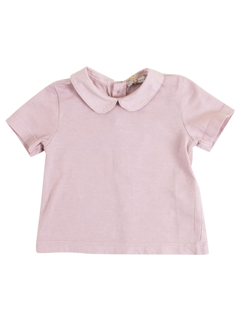 De Cavana Baby T-shirt With Collar - Pink