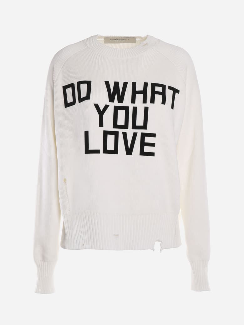 Golden Goose Delilah Sweater With Print - Bianco