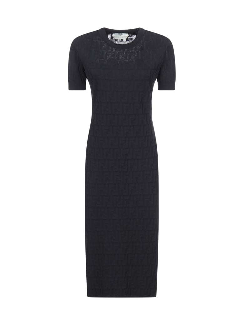 fendi dress black and white