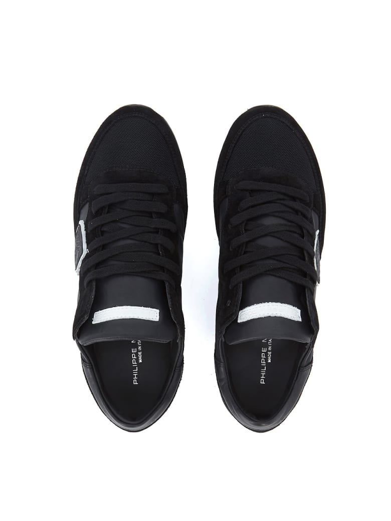 Philippe Model Philippe Model Tropez Black Suede And Leather Sneaker ...
