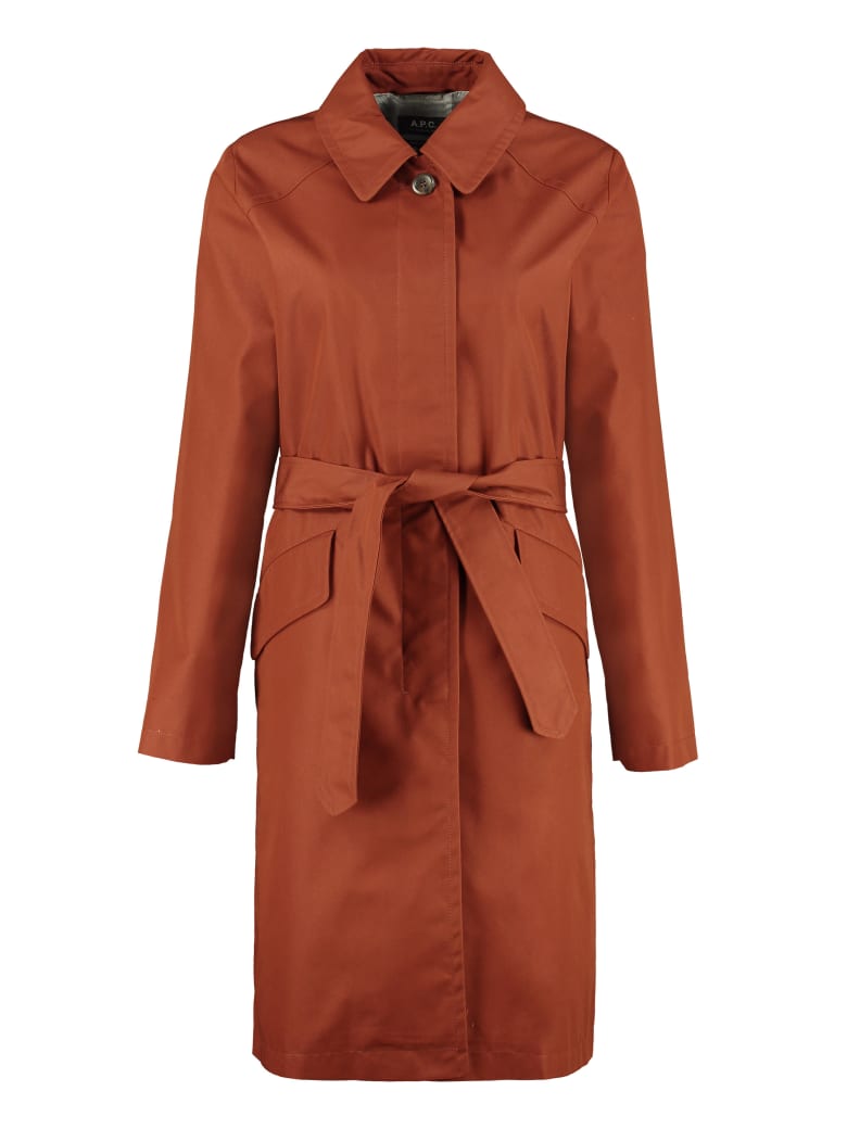A.P.C. Lucienne Cotton Trench Coat - Bronze