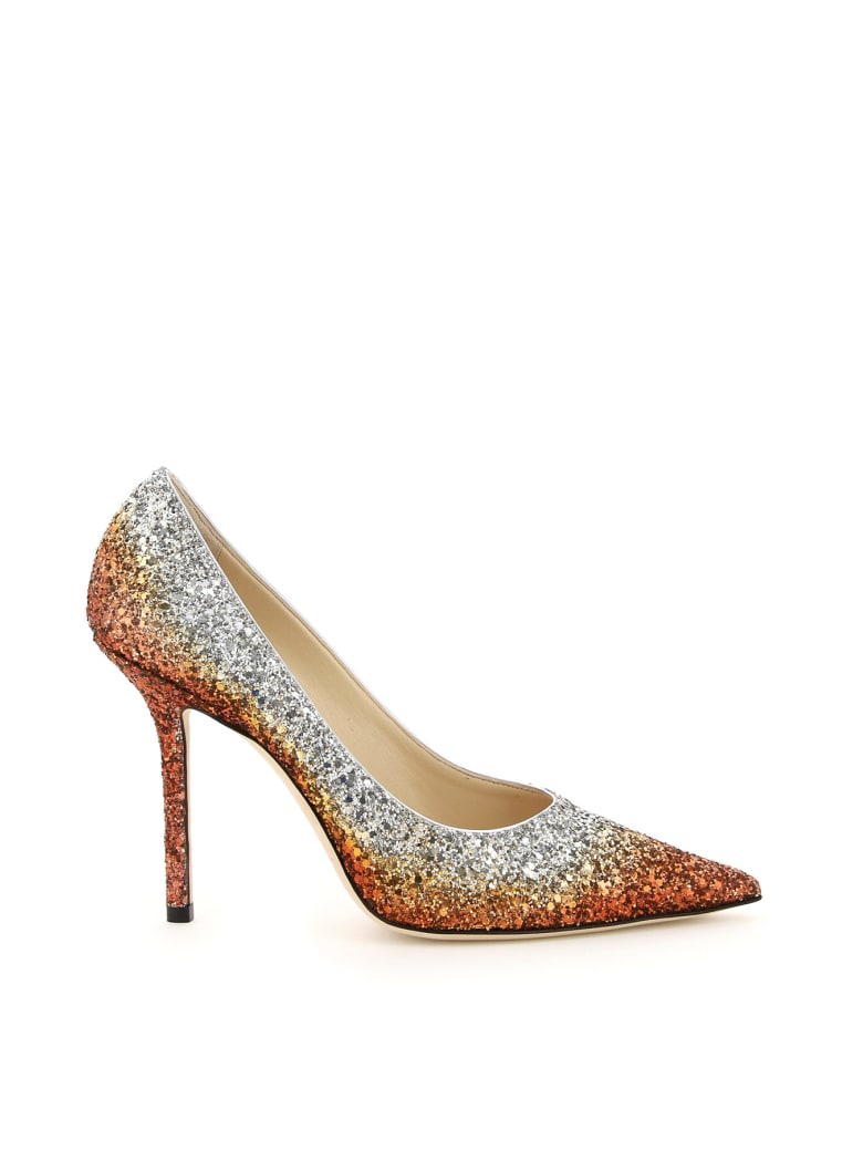 Jimmy Choo Love 100 Pumps Glitter Dynamic - COPPER SILVER (Silver)