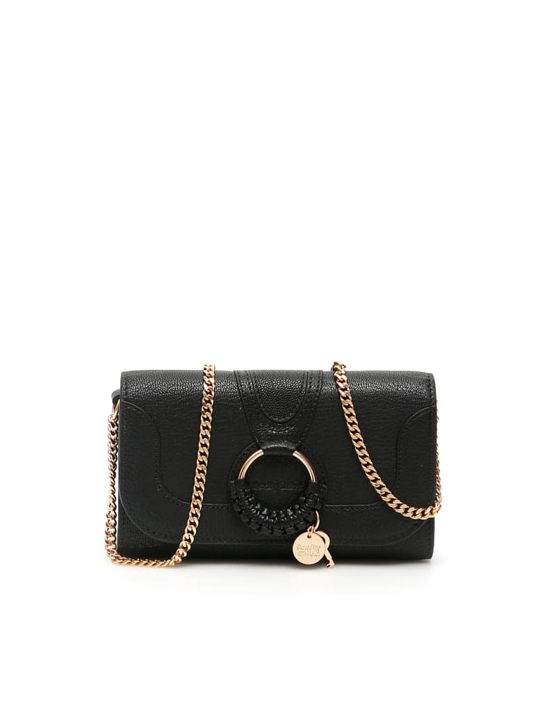 See by Chloé Hana Long Wallet Chain Mini Bag - BLACK (Black)