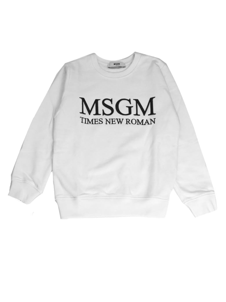 MSGM White Cotton Sweatshirt | italist, ALWAYS LIKE A SALE
