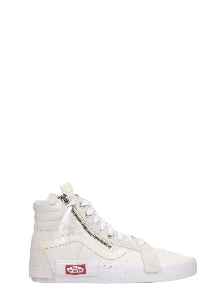 vans sk8 hi white leather