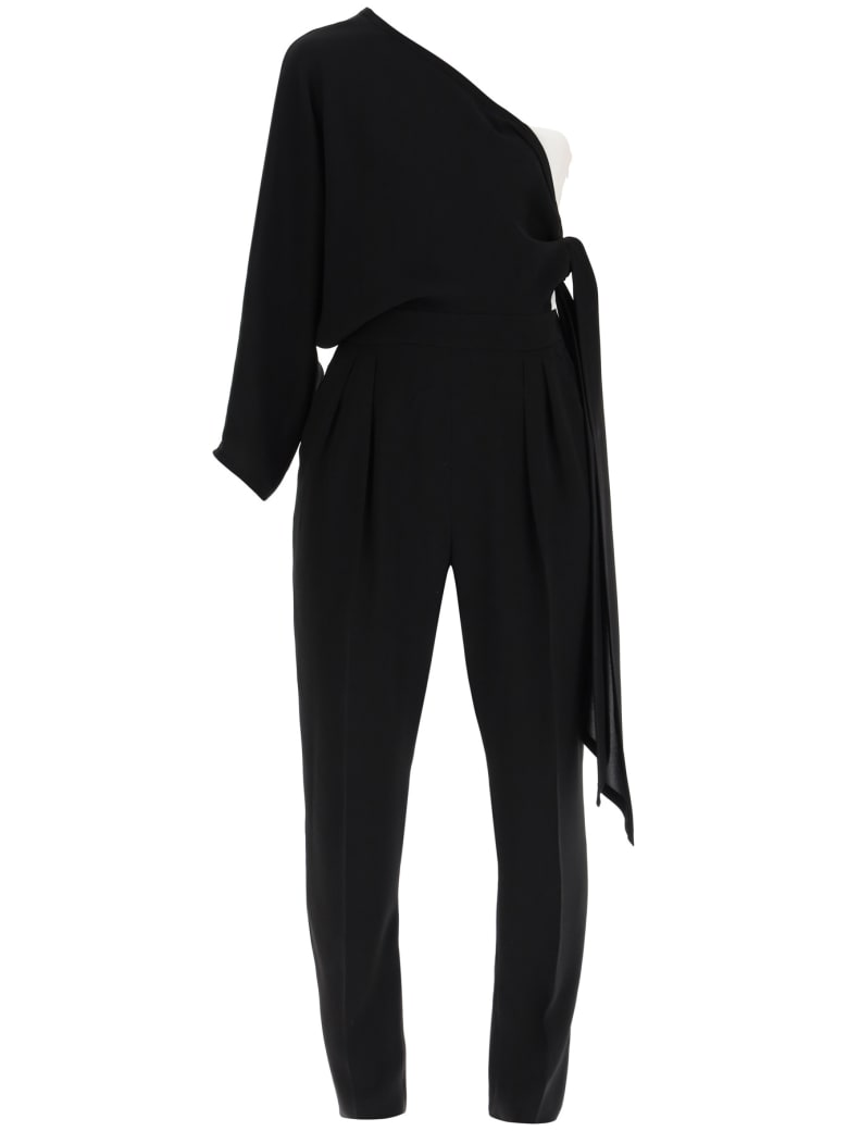 Max Mara Studio Recente One-shoulder Jumpsuit - NERO (Black)