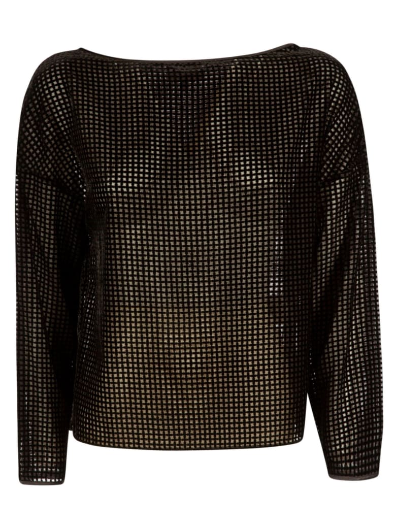 Emporio Armani Perforated Top - Nero