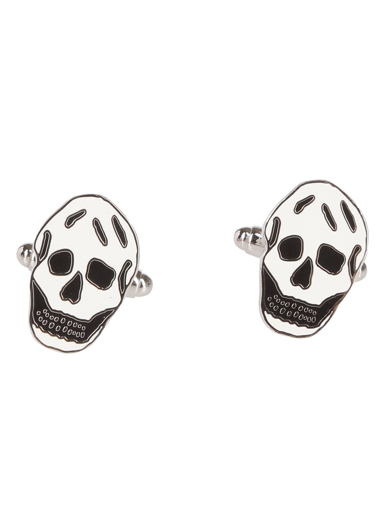Alexander McQueen Silver-tone Metal Skull Cufflinks - Silver