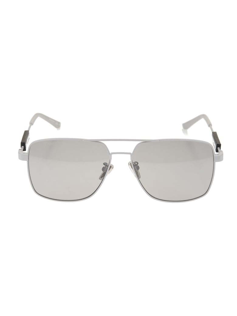 Balenciaga Silver Tag Navigator Woman Sunglasses - Light grey
