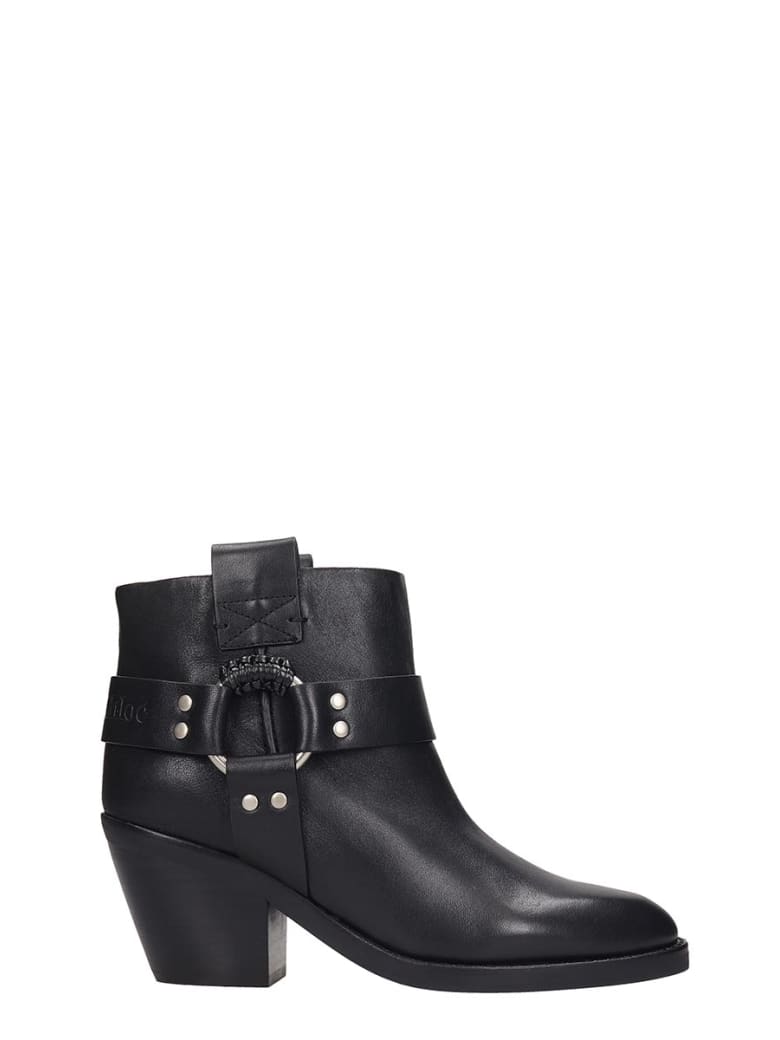chloe black ankle boots