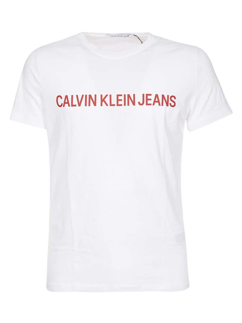 Calvin Klein White And Red T Shirt Clearance, 56% OFF | www 