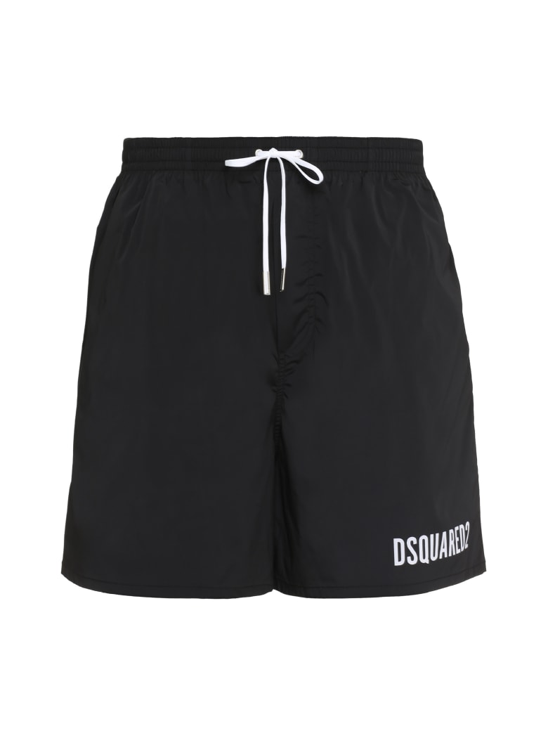 Dsquared2 Logo Print Swim Shorts - black