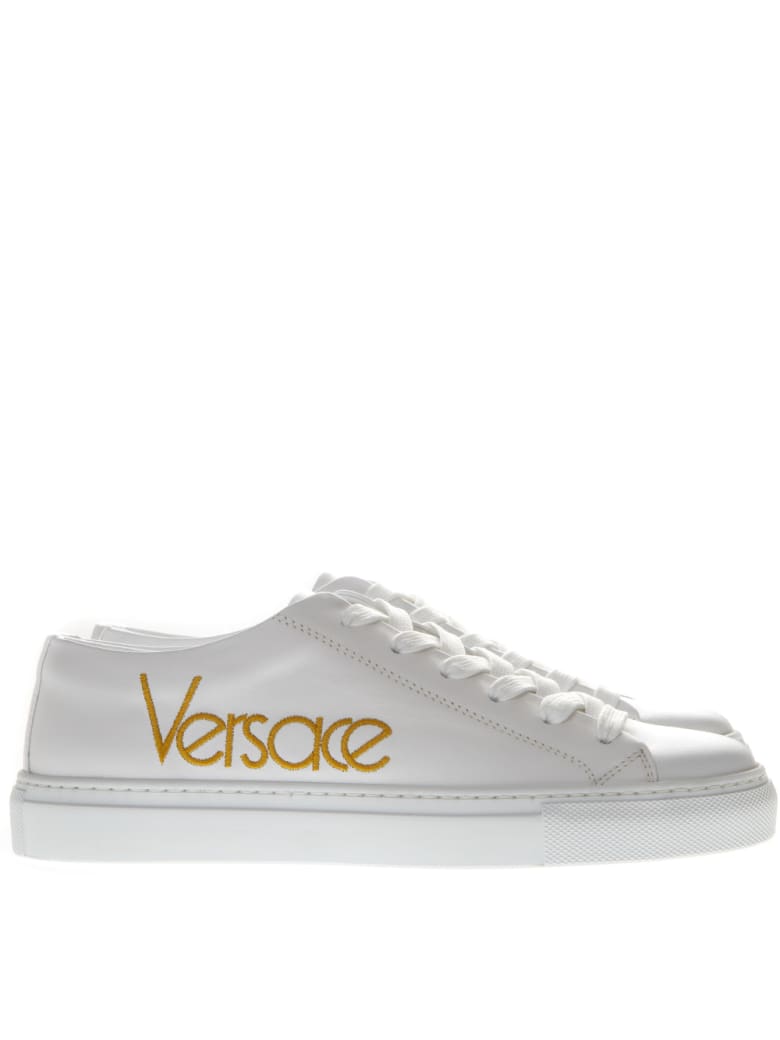 versace all white sneakers