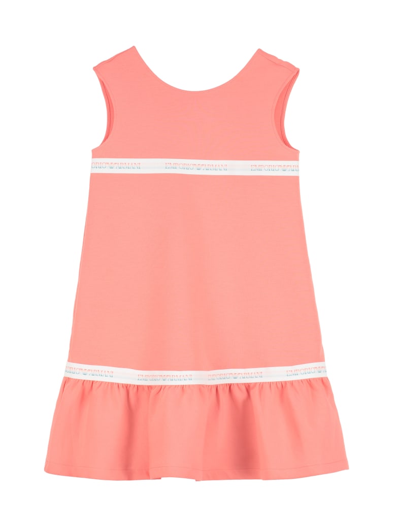 Emporio Armani Ruffled Mini Dress - Salmon pink