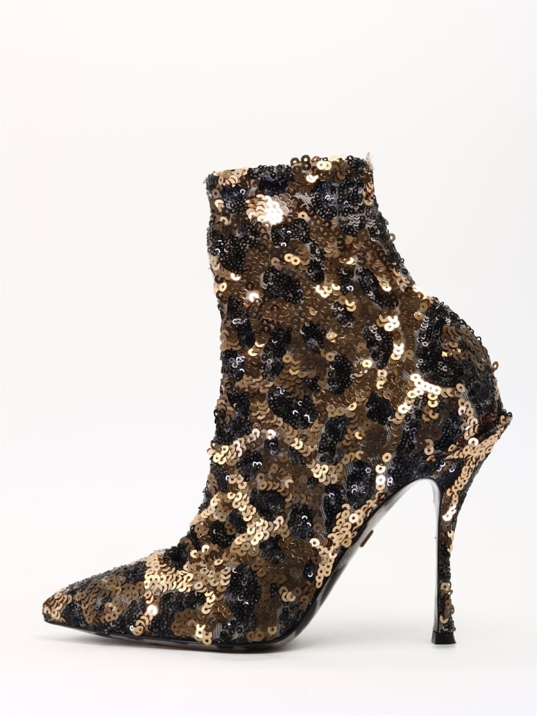 dolce and gabbana sequin boots