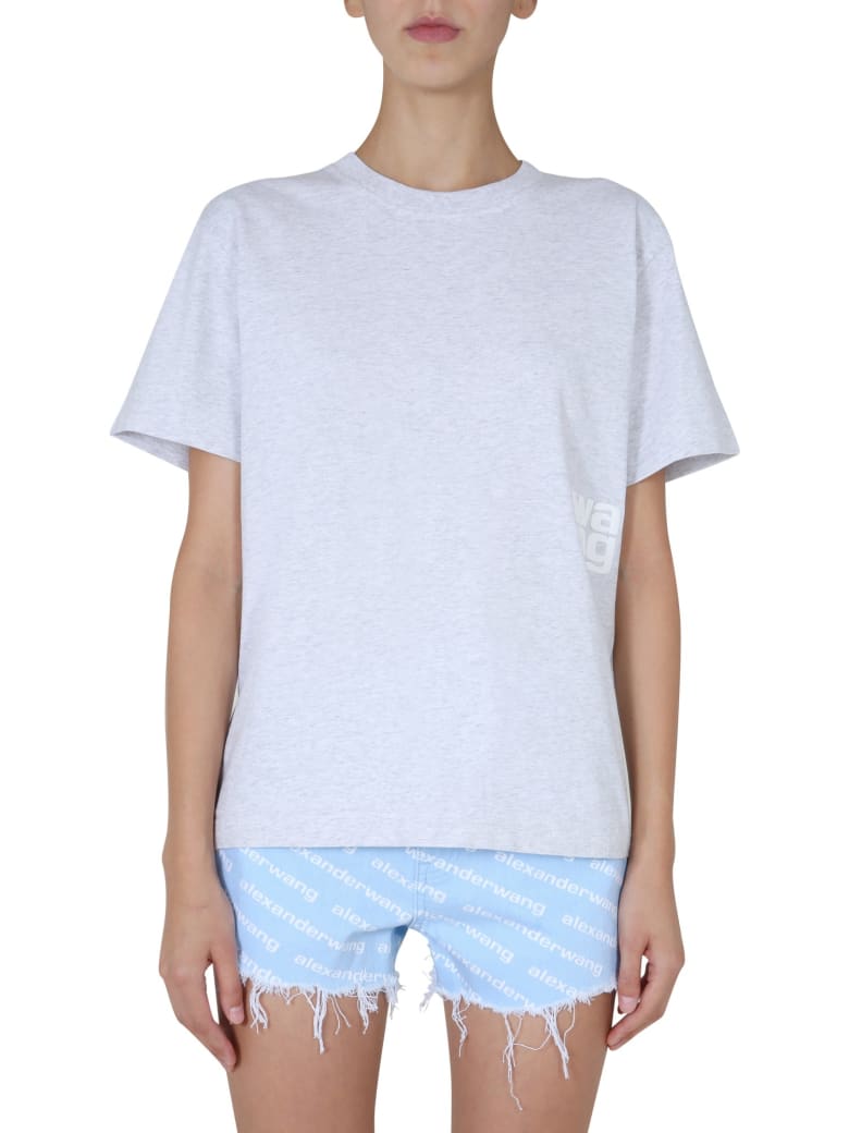 T by Alexander Wang Crew Neck T-shirt - Light Heather Grey