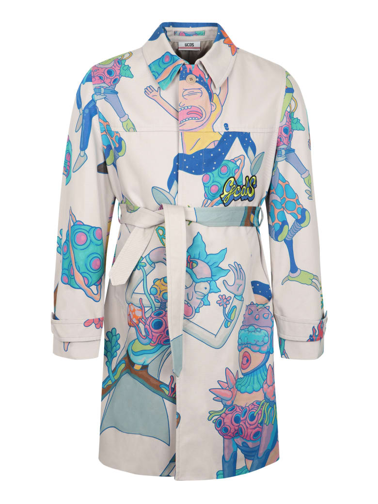 GCDS Cotton Trench Coat - turtledove