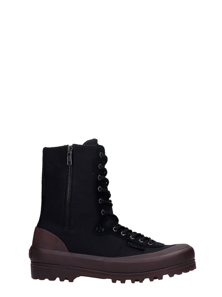Superga Cotseu Sneakers In Black Canvas - black