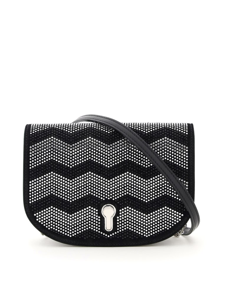 Bally Clayn Mini Shoulder Bag With Rhinestones - BLACK (Black)