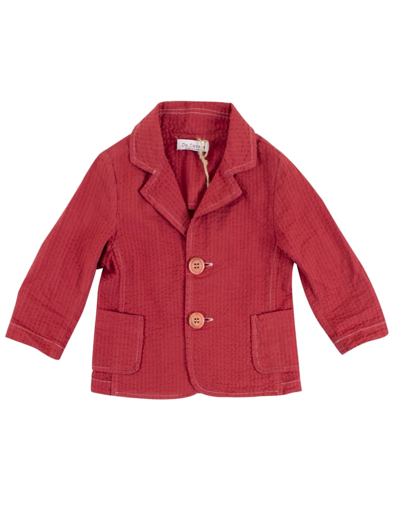 De Cavana Newborn Striped Jacket - Bordeaux