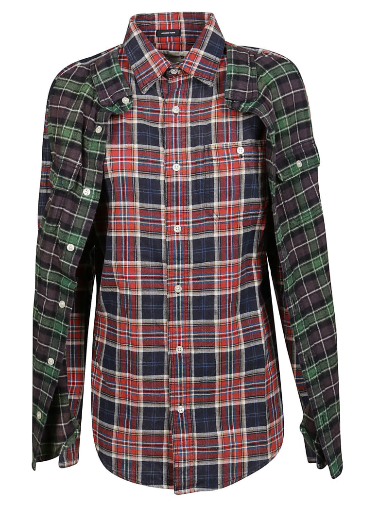 R13 Camicia Double - Red/blu