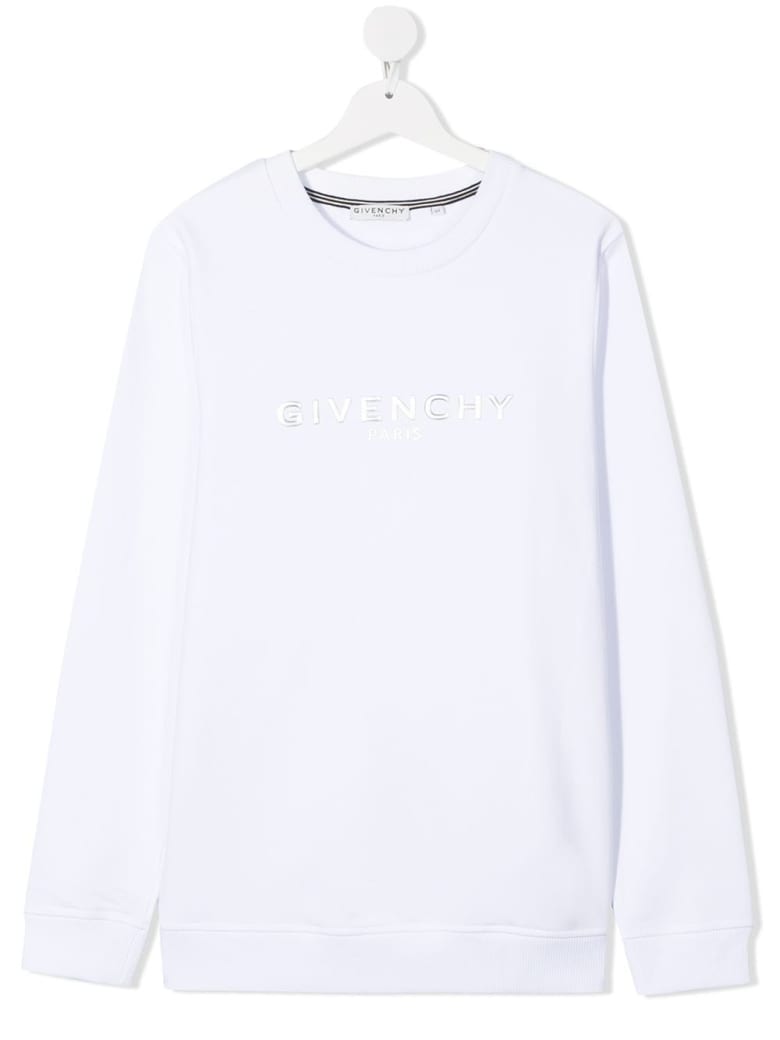 Givenchy White Jersey Sweatshirt With Logo - Bianco