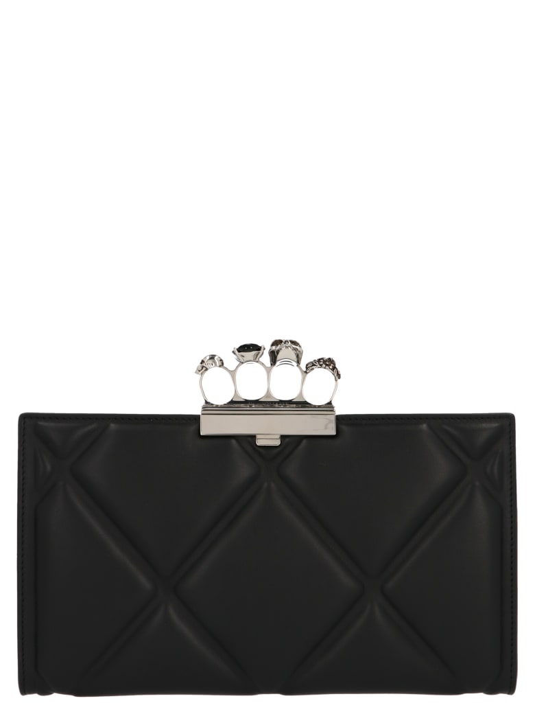 Alexander McQueen 'skull Four Ring' Bag - Black