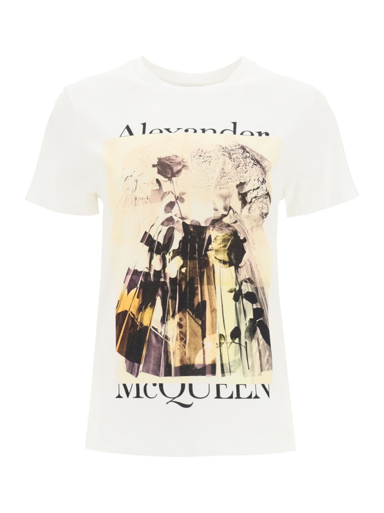 Alexander McQueen Trompe L'oeil Print T-shirt - WHITE